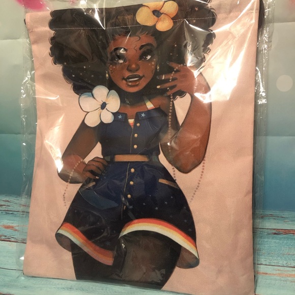 Drawstring backpack flower fro - Picture 2 of 4